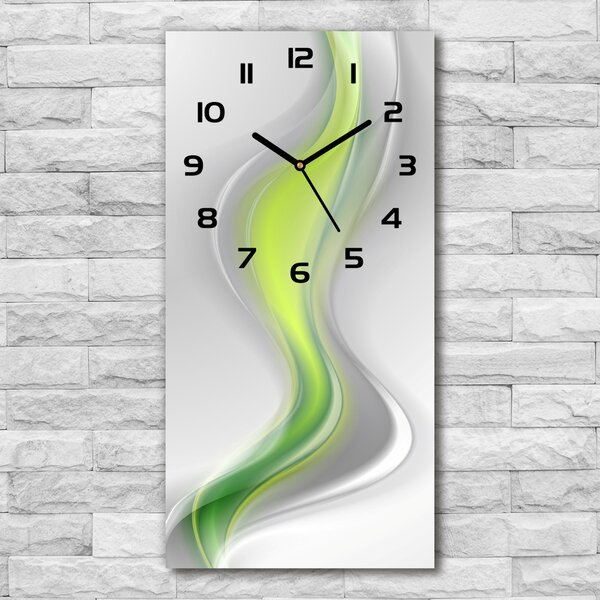 Ceas din sticlă dreptunghiular vertical valuri abstracte