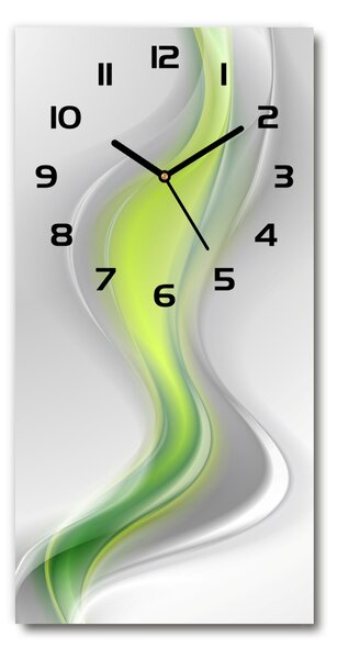 Ceas din sticlă dreptunghiular vertical valuri abstracte