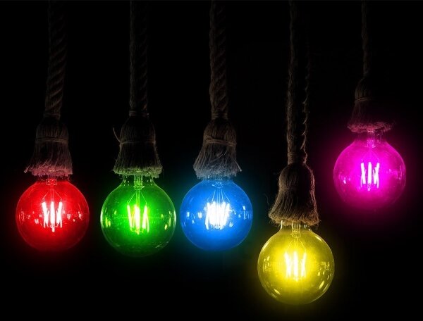 Bec LED FILAMENT G45 E27/2W/230V verde