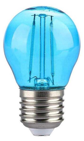 Bec LED FILAMENT G45 E27/2W/230V albastru