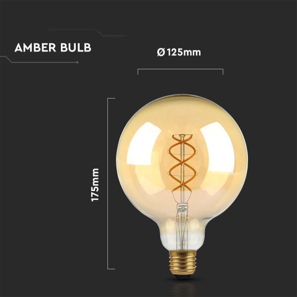 Bec LED FILAMENT G125 E27/5W/230V 1800K