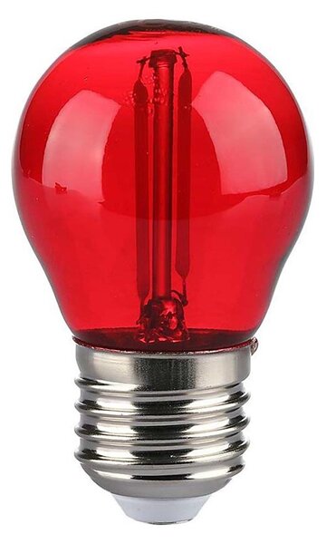 Bec LED FILAMENT G45 E27/2W/230V roșu