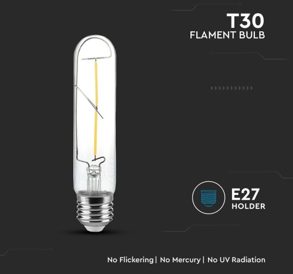 Bec LED FILAMENT T30 E27/2W/230V 3000K