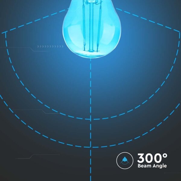 Bec LED FILAMENT G45 E27/2W/230V albastru