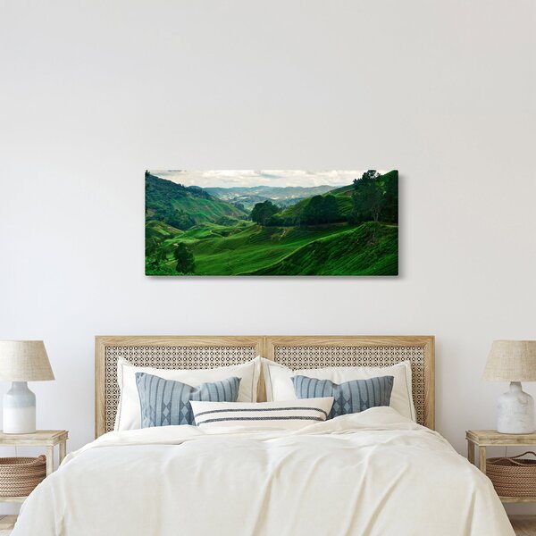 Tablou Plantații de ceai - Malaezia (120x50 cm)
