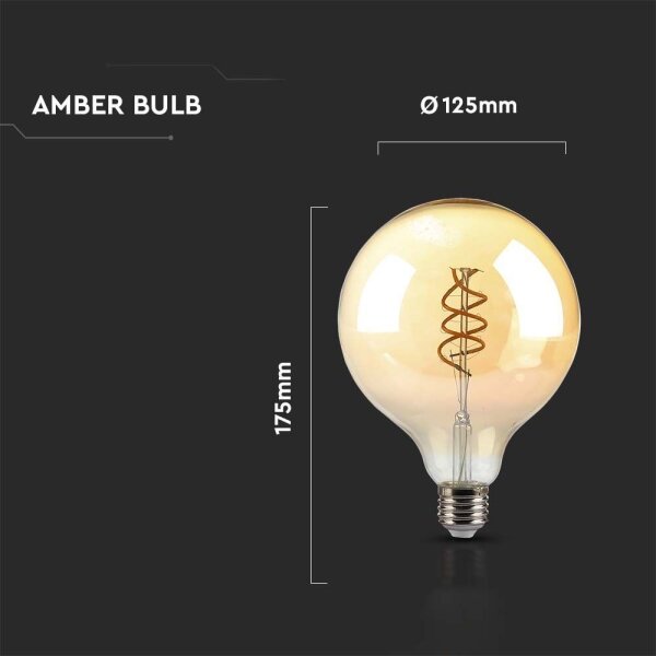 Bec LED FILAMENT G125 E27/6W/230V 1800K