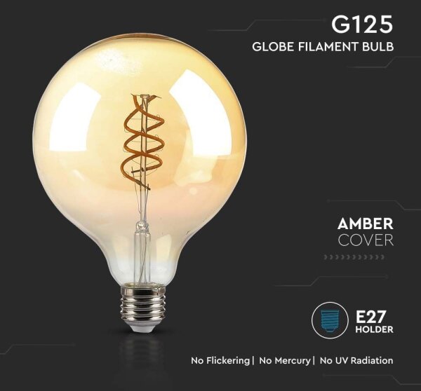 Bec LED FILAMENT G125 E27/6W/230V 1800K
