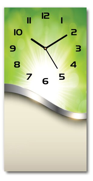 Ceas din sticlă dreptunghiular vertical Rezumat verde