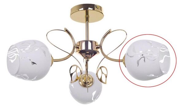 Abajur de rezervă din sticlă pentru lustră Rabalux 5098 FAUNA E27