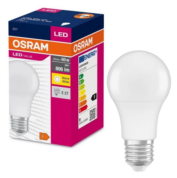 Bec LED Osram A60 E27/8,5W/230V 2700K