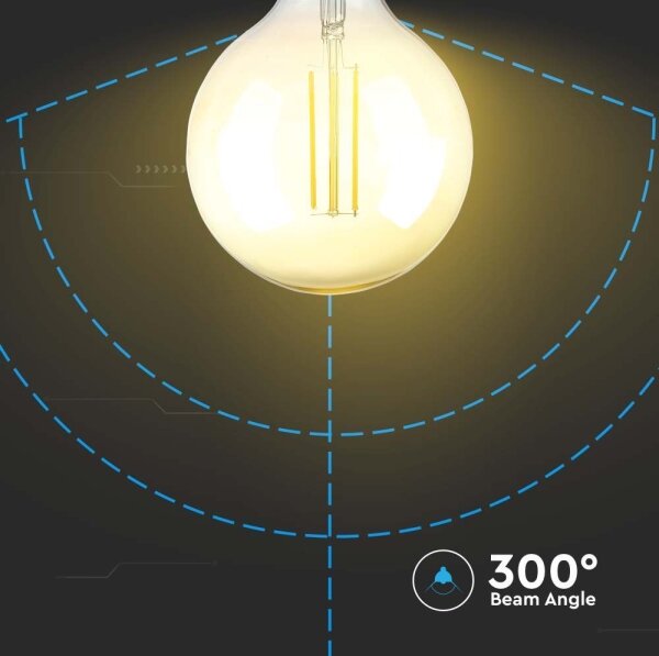 Bec LED dimabil FILAMENT G125 E27/8W/230V 2200K