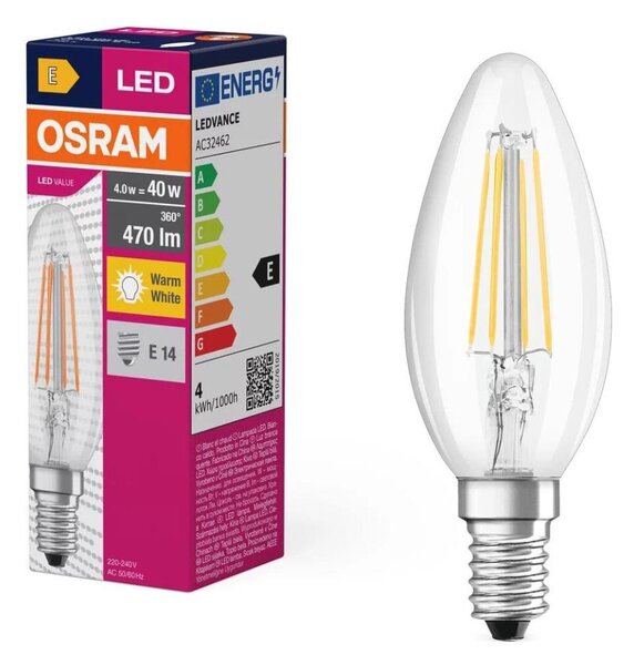 Bec LED Osram FILAMENT B40 E14/4W/230V 2700K