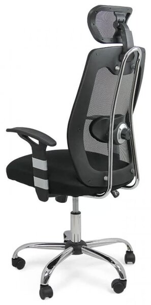 Scaun de birou GOZO, stofa + Mesh, Negru