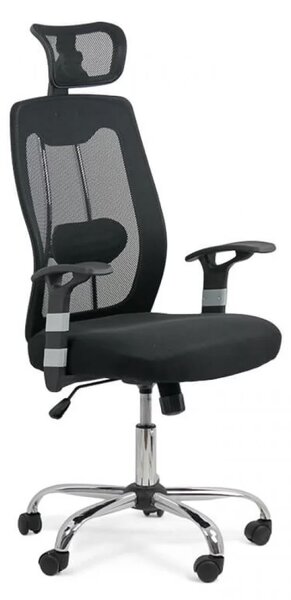 Scaun de birou GOZO, stofa + Mesh, Negru