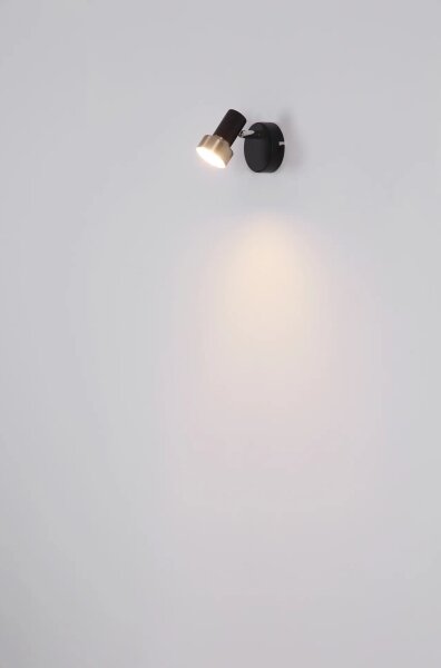 Spot de perete Globo 57917-1N MASON 1xGU10/25W/230V negru/argintiu