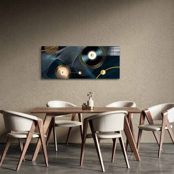 Tablou - Cercuri aurii (120x50 cm)