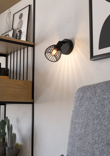Aplică Eglo 901038 SONNINO 1xE14/40W/230V negru
