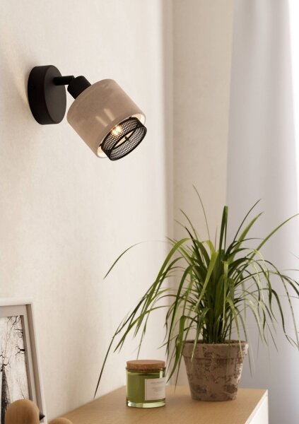 Spot de perete Eglo 43656 ROSLEY 1xE14/40W/230V negru/bej