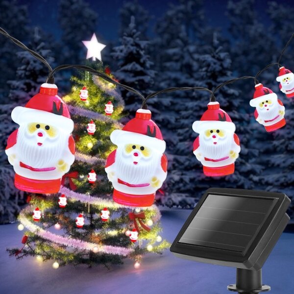 Aigostar - Ghirlandă solară LED 10xLED/3,8 m IP44 alb rece