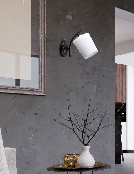 Lampă de perete ESNYR 1xE27/40W/230V negru/alb
