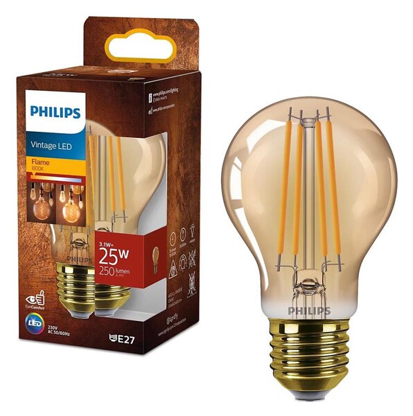 Bec LED Philips Vintage A60 E27/3,1W/230V 1800K