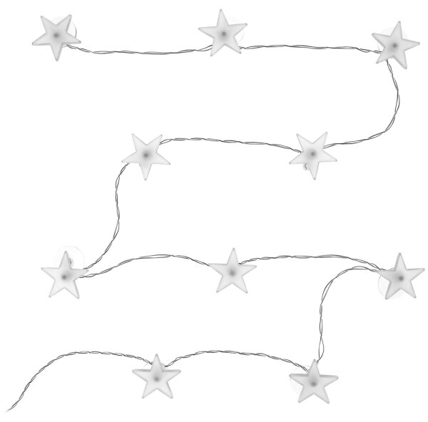 Retlux - Ghirlandă decorativă LED cu ventuze, 10 LED, alimentare 2xAA, 1,8 m, alb rece