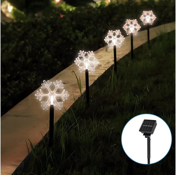 Corp de iluminat LED solar de Crăciun Aigostar LED/0,054W/1,2V 1m IP65 alb rece