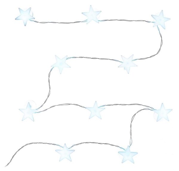 Retlux - Ghirlandă decorativă LED cu ventuze, 10 LED, alimentare 2xAA, 1,8 m, alb rece