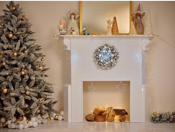 Decorațiune LED de Crăciun Retlux LED/2xLR44/alb cald, om de zăpadă cu bulgăre de zăpadă