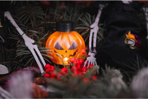 SET 6x decorațiune LED HALLOWEEN Retlux LED/1xCR2032/alb cald, dovleci