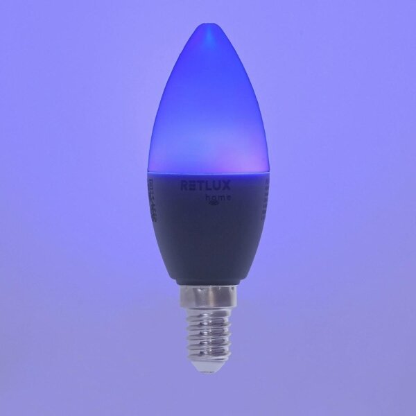 Bec LED RGBW dimabil Retlux C37 E14/4,5W/230V 2700-6500K Wi-Fi Tuya