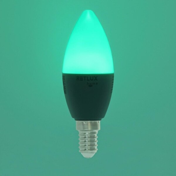 Bec LED RGBW dimabil Retlux C37 E14/4,5W/230V 2700-6500K Wi-Fi Tuya