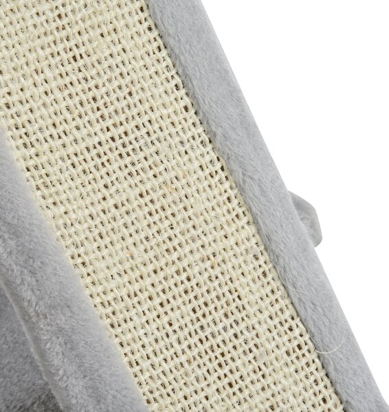 Ansamblu pentru pisici cu stalpi din sisal, pat si 2 case cu tapiterie de plus, 59x39x83cm, gri PawHut | Aosom Romania
