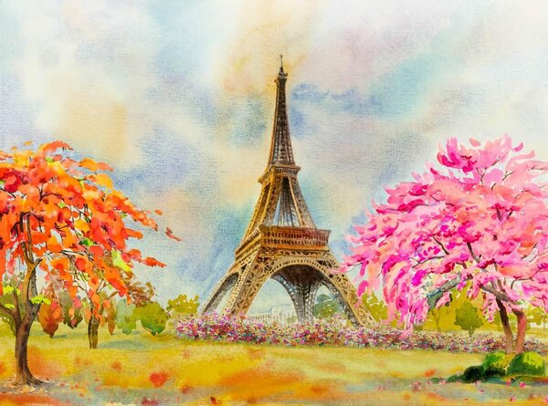 Fototapet. Turnul Eiffel Toamna. Art.060117