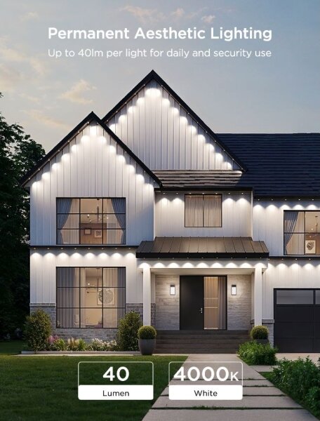 Govee - Șir de spoturi LED RGBIC, 30 m, Wi-Fi, Matter, IP67