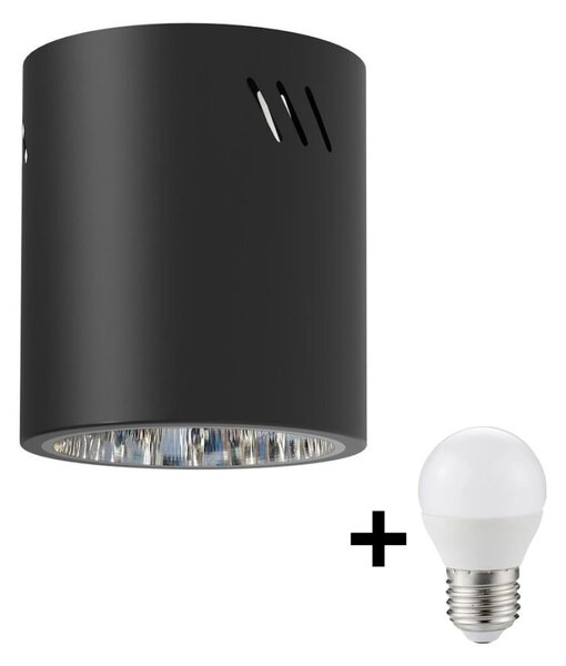 Spot LED GEORGE 1xE27/6W/230V d. 11 cm negru