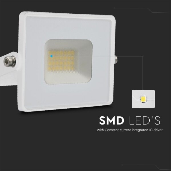 Proiector LED/20W/230V 6500K IP65 alb
