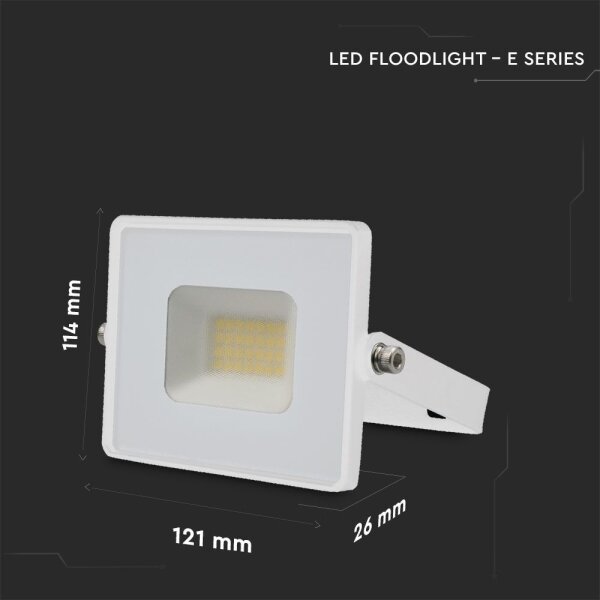 Proiector LED/20W/230V 6500K IP65 alb