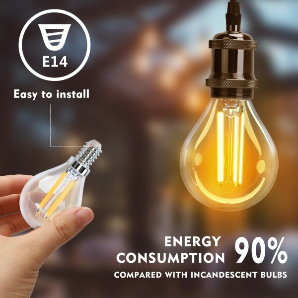 Bec LED Aigostar G45 E14/4W/230V 2700K