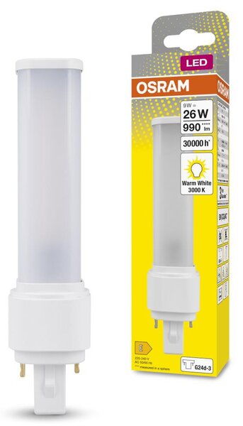 Bec LED Osram G24d-3/9W/230V 3000K