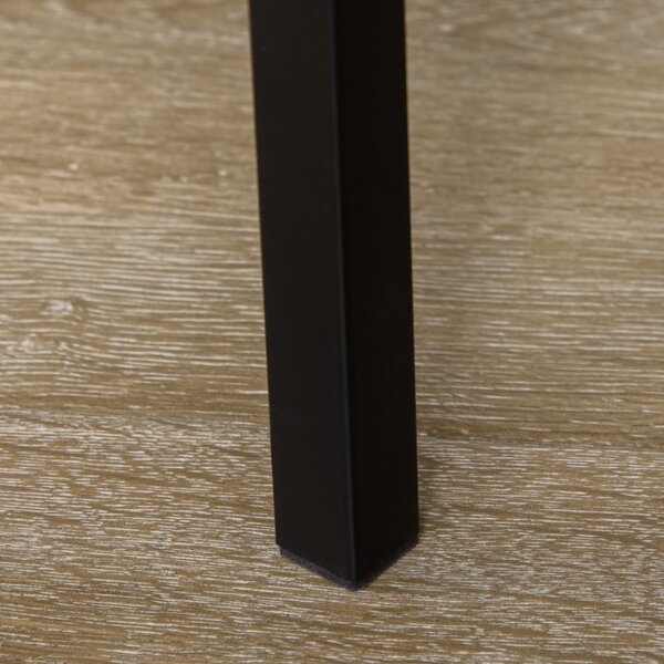 Set de sufragerie 5 piese, masa dreptunghiulara 100x63x76,5 cm, 4 scaune 45x40x82 cm, otel si MDF, maro negru HOMCOM | Aosom RO