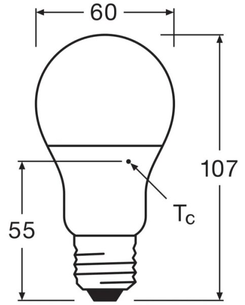 Bec LED Osram VALUE A60 E27/8W/230V 4000K