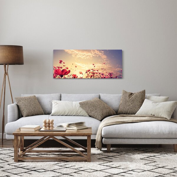 Tablou - Lunca cu flori (120x50 cm)