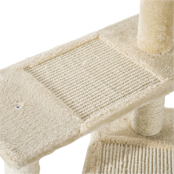 PawHut Ansamblu de Joacă Multinivel pentru Pisici cu Stâlp Zgâriat Sisal 50x50x100cm | Aosom Romania