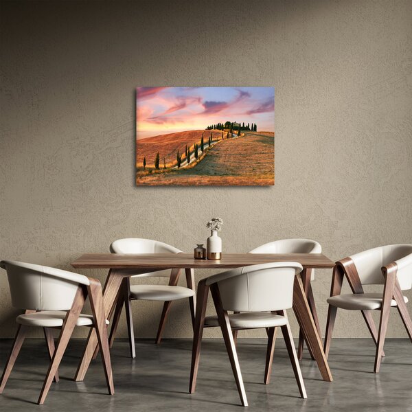 Tablou - Casa pe deal Toscana, Italia (70x50 cm)