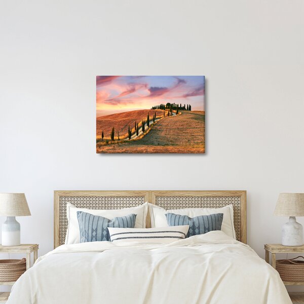 Tablou - Casa pe deal Toscana, Italia (70x50 cm)