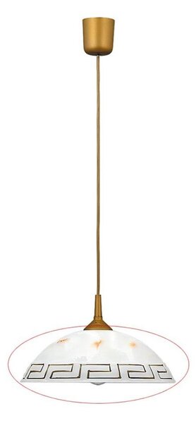 Abajur de rezervă din sticlă pentru lustră Rabalux 9735 ETRUSCO E27 d. 30 cm