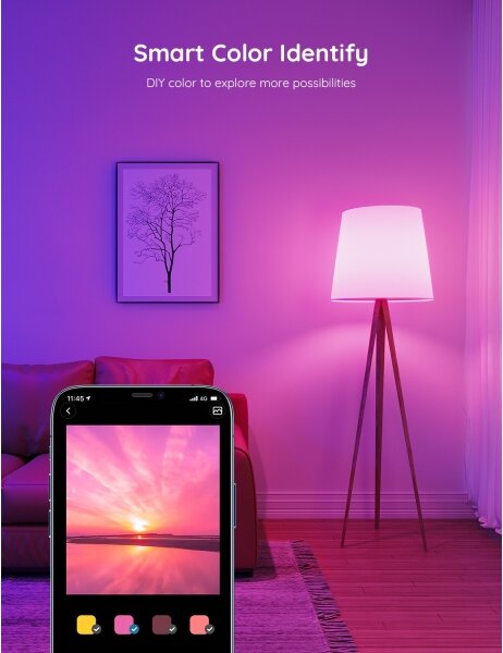 Bec LED RGBWW dimabil Govee Smart E27/9W/230V 2700-6500K Wi-Fi
