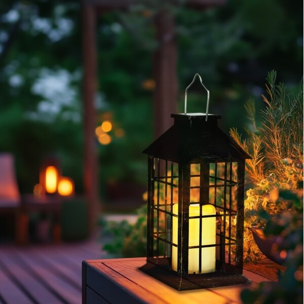Pendul LED solar LED/0,02W/1,2V 2700K IP44 negru