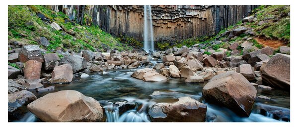 Tablou - Cascada Svartifoss, Islanda (120x50 cm)